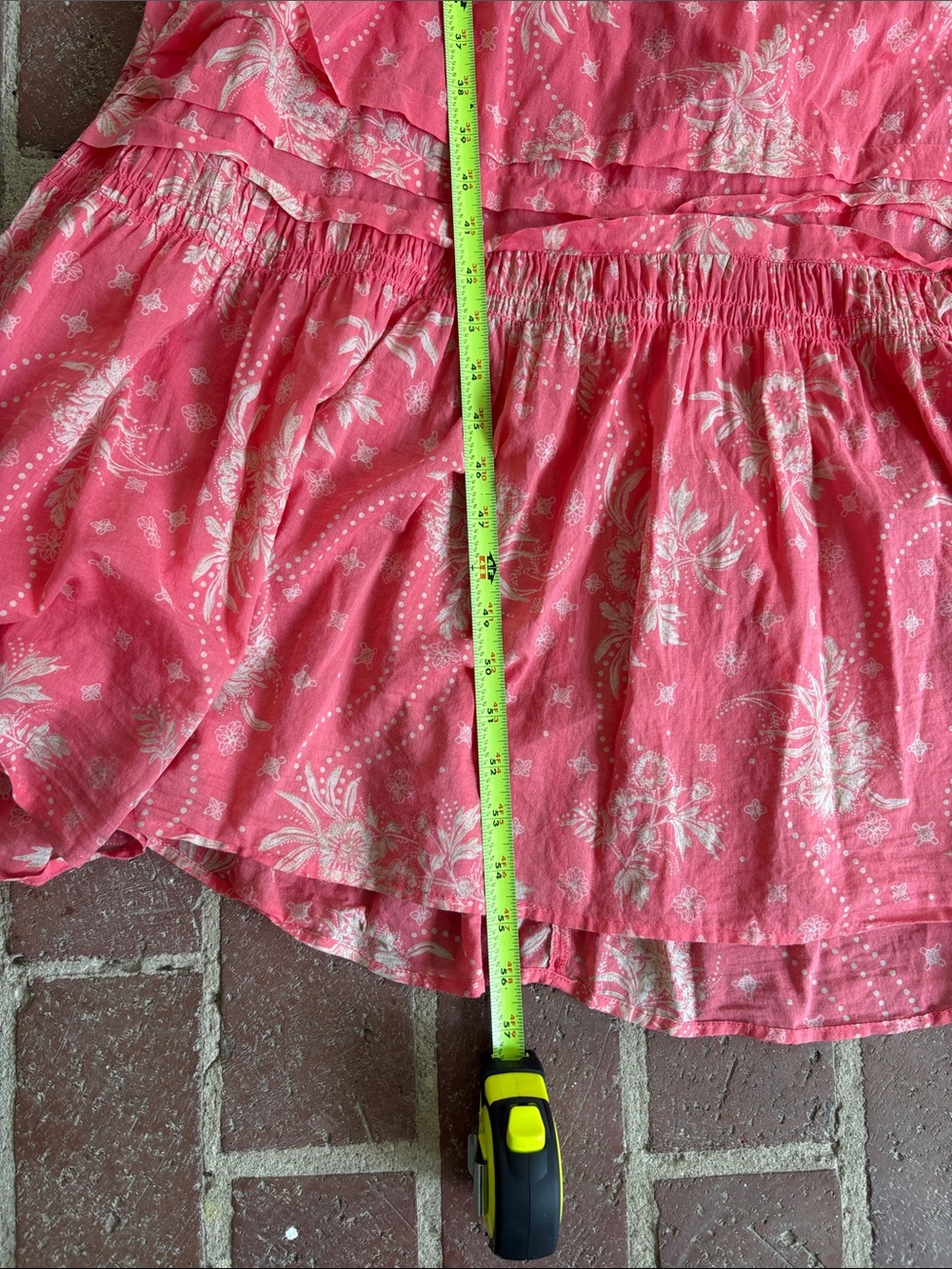 Free People Coral-Pink Floral Maxi Dress with Puff Sleeves - Picture 13 of 15